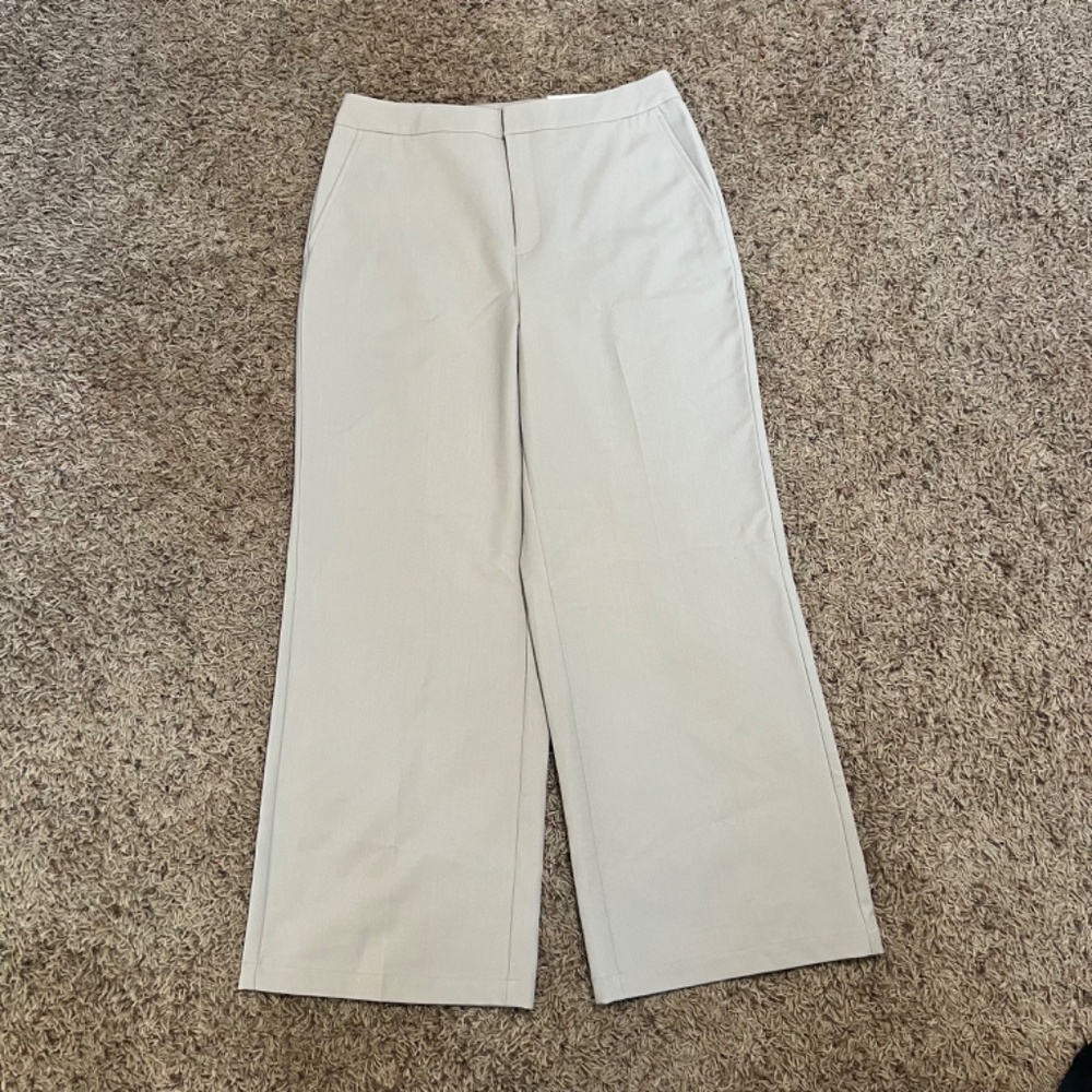 NWT INC International Concepts Beige Stretch Work Pants 12P Petite
